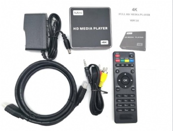 2021 Mini 4K Advertising hdd Media Player Support TF Cards USB Disk